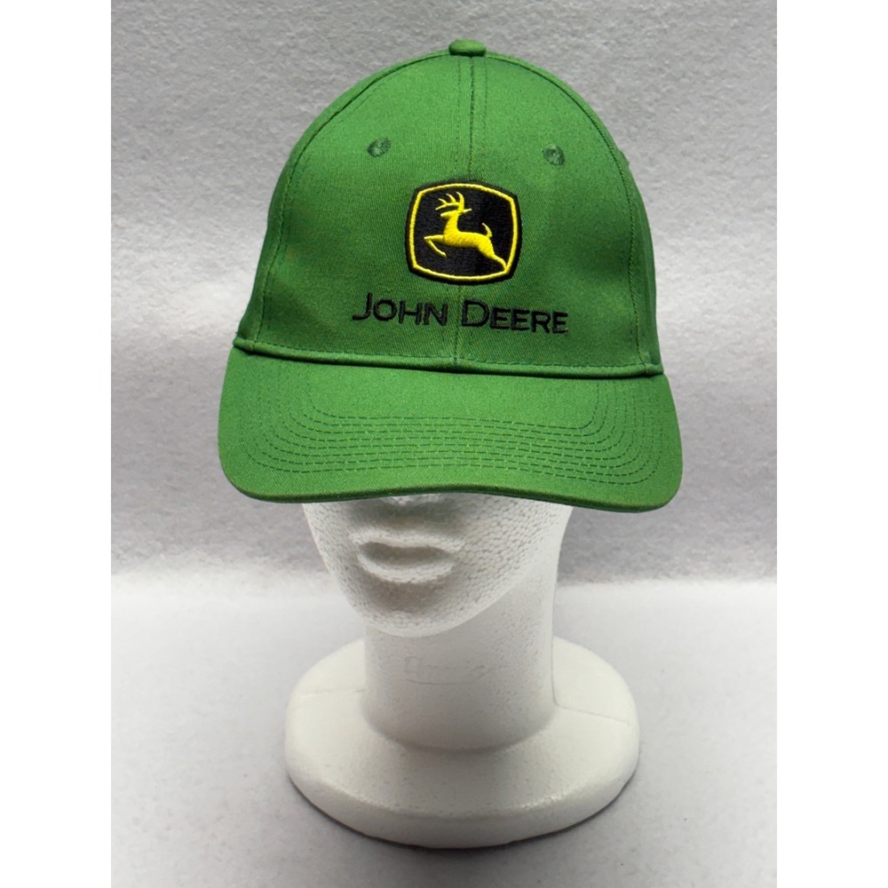 John Deere Green Snapback Baseball Hat Logo Embroidered Cotton Cap One Size
